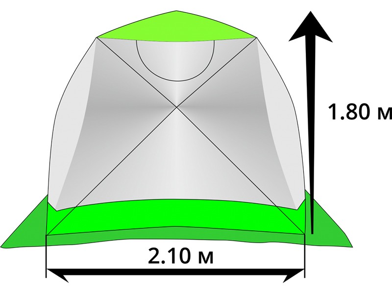 Зимняя палатка ЛОТОС Куб 3 Компакт Термо 1