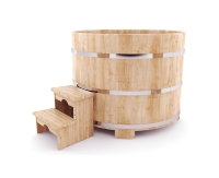 Кедровая купель круглая 110 см (D), 100 см (H)