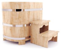 Кедровая купель овальная 78 х 120 х 100 см