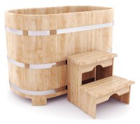 Кедровая купель овальная 78 х 140 х 100 см