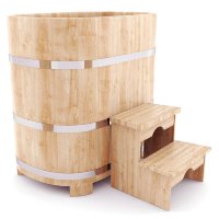 Кедровая купель овальная 78 х 120 х 120 см