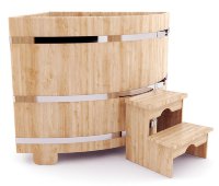 Кедровая купель угловая 110 х 110 х 120 см