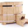 Кедровая купель угловая 110 х 110 х 120 см