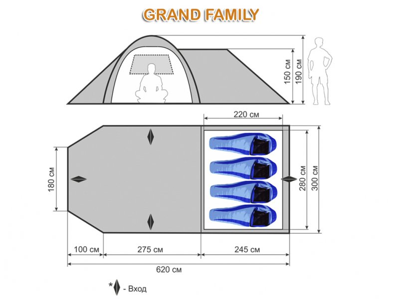Кемпинговая палатка World of Maverick GRAND FAMILY