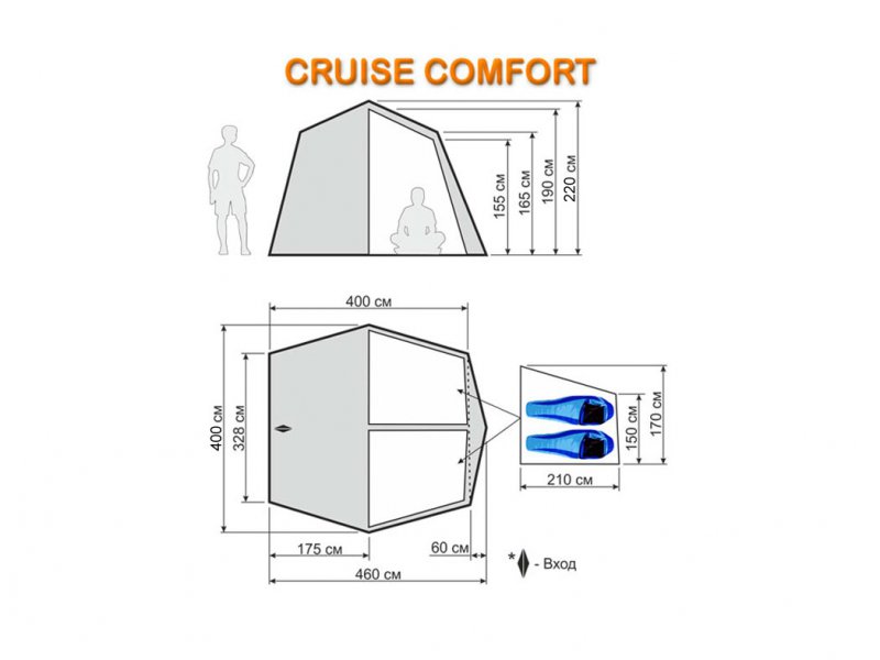 Кемпинговая палатка World of Maverick CRUISE COMFORT