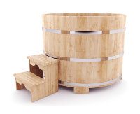 Кедровая купель круглая 150 см (D), 100 см (H)