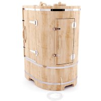 Кедровая бочка овальная Профессиональная с парогенератором