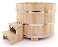 Кедровая купель круглая 200 см (D), 100 см (H)