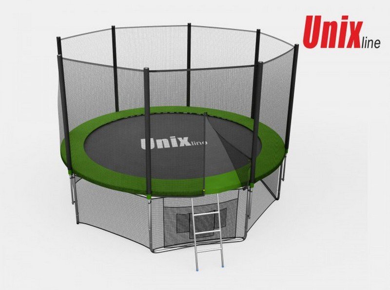 Батут Unix 6 ft с сеткой и лестницей