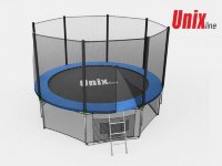 Батут Unix 8 ft с сеткой и лестницей