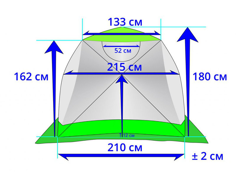 Зимняя палатка ЛОТОС Куб Профессионал МТ